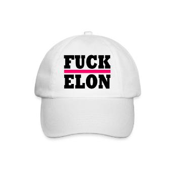 Fuck elon - Baseballkappe - Weiß/Weiß - Vorne