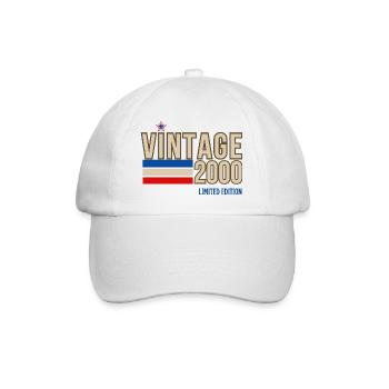 Vintage 2000 limitierte Auflage - Baseballkappe - Weiß/Weiß - Vorne