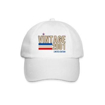 Vintage 2001 limitierte Auflage - Baseballkappe - Weiß/Weiß - Vorne
