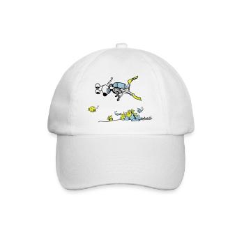 Matrechi loves diving - Baseball Cap - white/white - Front