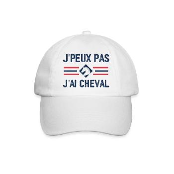J'peux Pas J'ai Cheval - Casquette classique - blanc/blanc - Devant