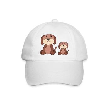 chiens père fils - Casquette classique - blanc/blanc - Devant
