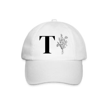 Lette t fleurs minimalistes - Casquette classique - blanc/blanc - Devant
