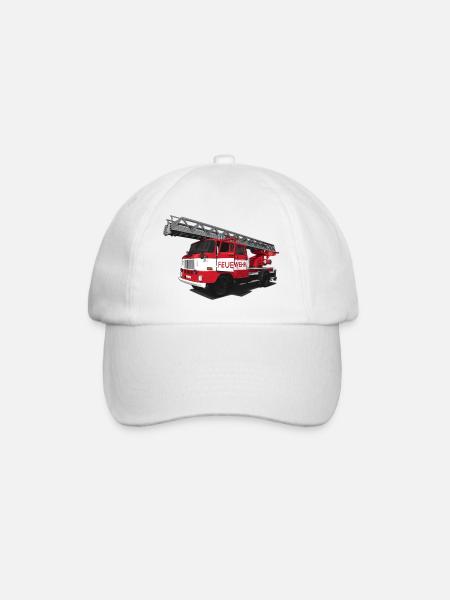 Feuerwehr // DDR // Illustration - Baseballkappe - Weiß/Weiß