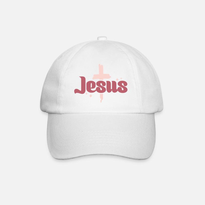 Jesus - Baseballkappe - Weiß/Weiß