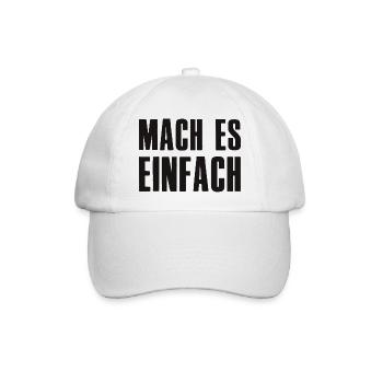 Make it easy Saying Founder Entrepreneur - Baseball Cap - white/white - Front