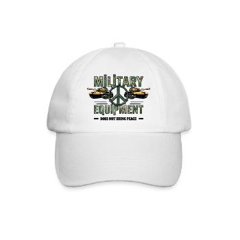L’équipement militaire n’apporte pas la paix - Casquette classique - blanc/blanc - Devant