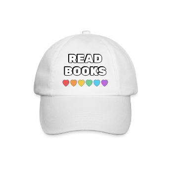 Lire des livres Rainbow Hearts - Casquette classique - blanc/blanc - Devant
