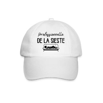 Professionnelle de la sieste - Casquette classique - blanc/blanc - Devant