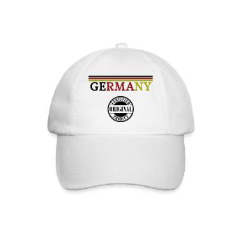 German Pride, Flagge von Deutschland - Baseballkappe - Weiß/Weiß - Vorne