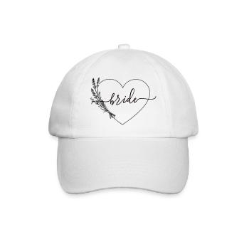 Équipe Bride Coeur Fleurs sauvages - Casquette classique - blanc/blanc - Devant