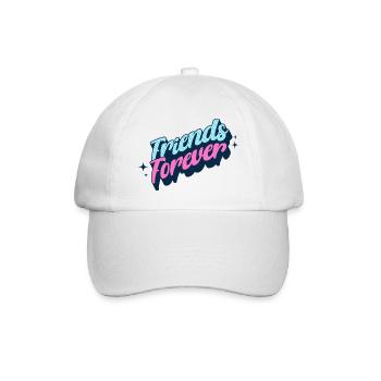 Friends Forever Retro Neon Script - Baseball Cap - white/white - Front
