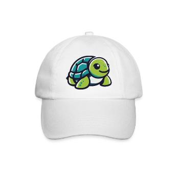 Green land turtle - Baseball Cap - white/white - Front
