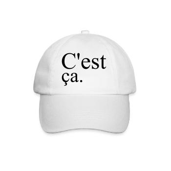 French Chic Cest Ca Französisch Style Paris - Baseballkappe - Weiß/Weiß - Vorne