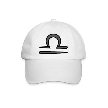 Libra Zodiac Sign Symbol Black & Gray - Baseball Cap - white/white - Front