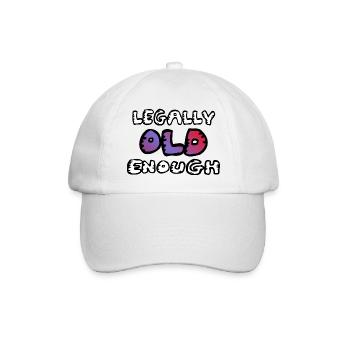 Legally old enough - Baseballkappe - Weiß/Weiß - Vorne