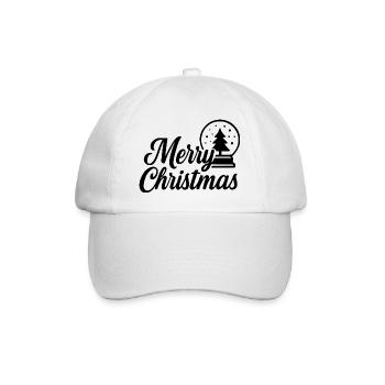 Merry Christmas Design with Christmas Ball - Baseball Cap - white/white - Front