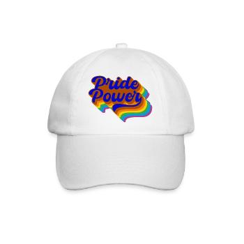 Pride Power LGBTQ+ Pride & Diversität - Baseballkappe - Weiß/Weiß - Vorne
