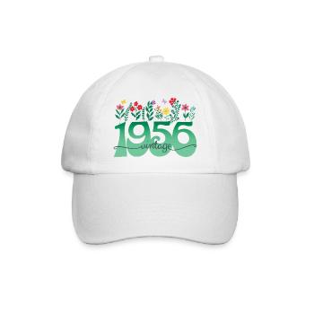 1956 Flowers 70 Years Anniversary Woman - Baseball Cap - white/white - Front