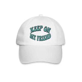 Continuez mon ami - Conception de motivation - Casquette classique - blanc/blanc - Devant