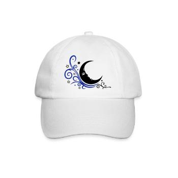 Symbole mystique de la lune et des étoiles - Casquette classique - blanc/blanc - Devant