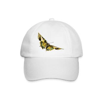 Golden Wing Butterfly - Baseball Cap - white/white - Front