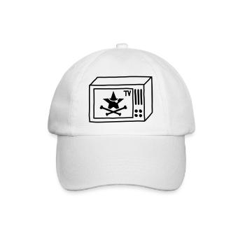 Pirate TV – Free TV & Punk Style - Baseball Cap - white/white - Front