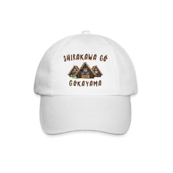 ShirakawaGo Gokayama Houses, Hand Drawing Japan - Baseball Cap - white/white - Front