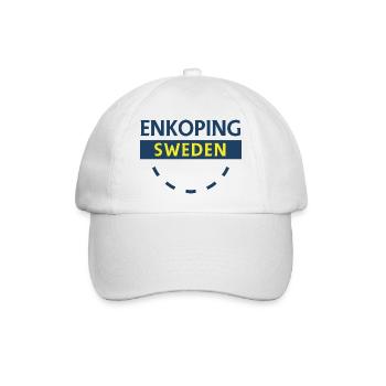 Enköping Suède Panneau de la ville - Casquette classique - blanc/blanc - Devant