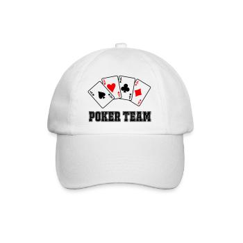 Poker Team - Baseball Cap - white/white - Front