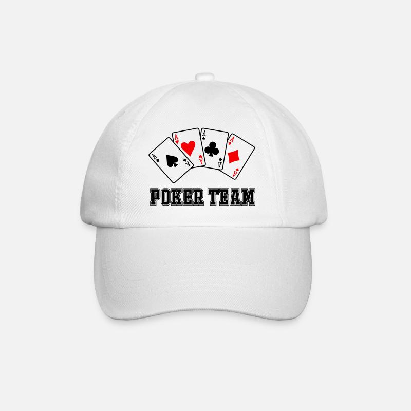 Équipe de poker - Casquette classique - blanc/blanc