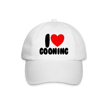 Ich liebe Gooning. Ich liebe Gooning. - Baseballkappe - Weiß/Weiß - Vorne