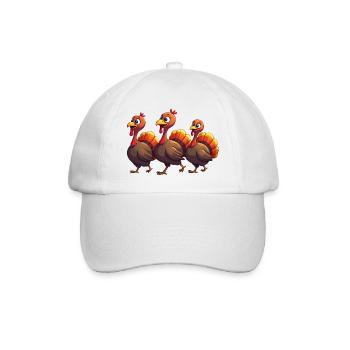Thanksgiving Truthahn Baby - Baseballkappe - Weiß/Weiß - Vorne