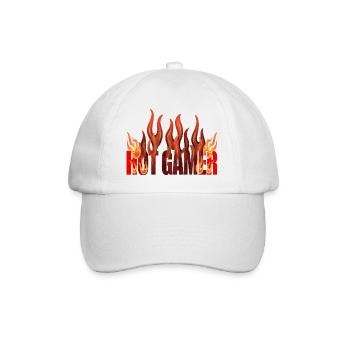 conception de flamme de joueur chaud - Casquette classique - blanc/blanc - Devant