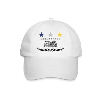 Zollbeamter  - Baseballkappe - Weiß/Weiß - Vorne