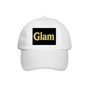 Glam Diamant Buchstaben - Baseballkappe - Weiß/Weiß - Vorne