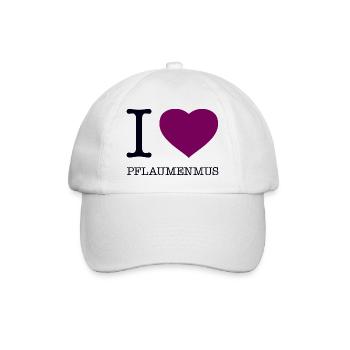 I love plum jam - Baseball Cap - white/white - Front
