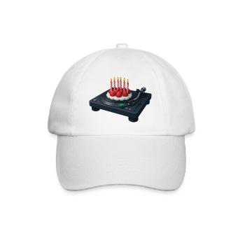 DJ BIRTHDAY - sound & vision - Baseball Cap - white/white - Front