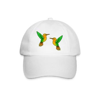 Doppelte Kolibri Farbenspiel - Baseballkappe - Weiß/Weiß - Vorne