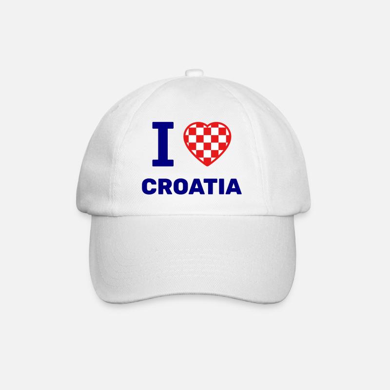 I love croatia - Baseball Cap - white/white