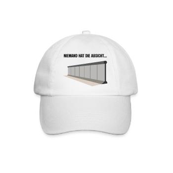 Absichtslose Mauer Zitat - Baseballkappe - Weiß/Weiß - Vorne