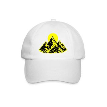 Berge Sonne - Baseballkappe - Weiß/Weiß - Vorne