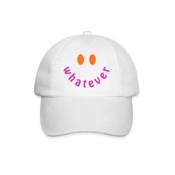 Whatever Smile - Design drôle de déclaration Y2K - Casquette classique - blanc/blanc - Devant