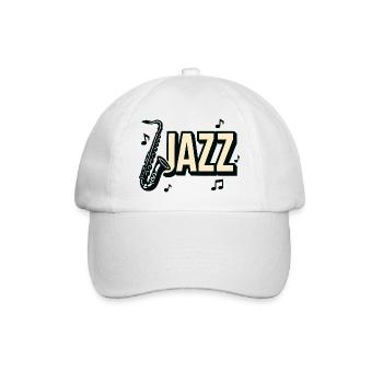 Typographie jazz saxophone notes de musique - Casquette classique - blanc/blanc - Devant