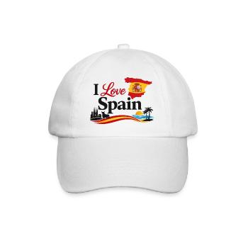 I Love Spain – Spanish Symbols and Colours - Baseball Cap - white/white - Front