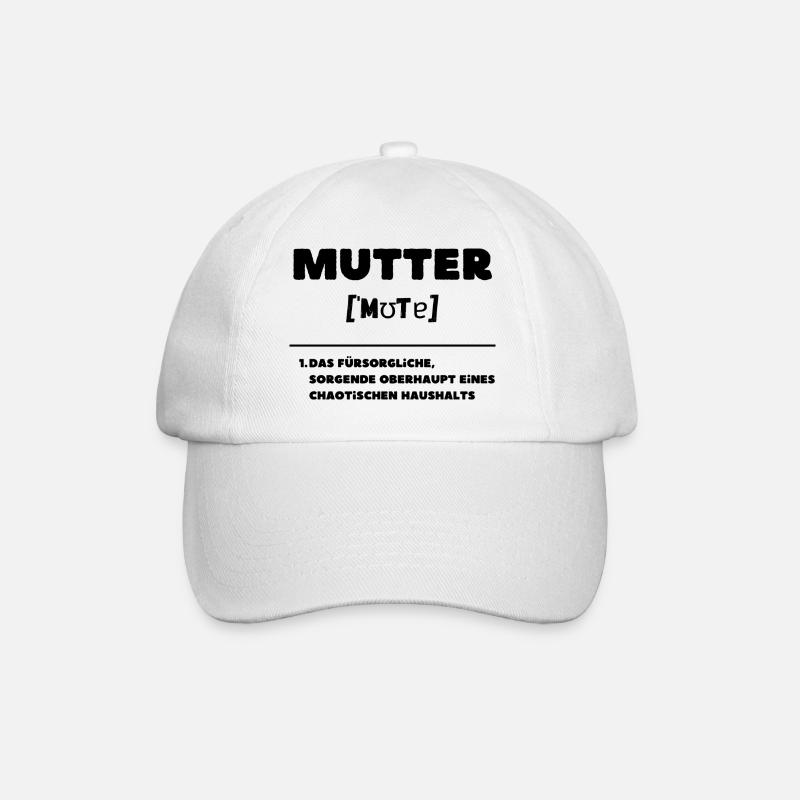 Mutter Definition Oberhaupt Chaos Haushalt - Baseballkappe - Weiß/Weiß