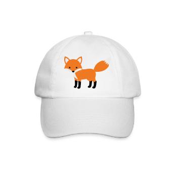 Süßer schlauer Fuchs minimalistischen Stil - Baseballkappe - Weiß/Weiß - Vorne