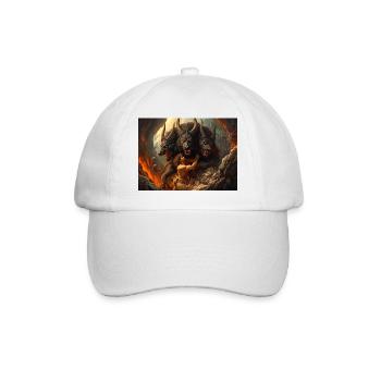 Heracles Brings Cerberus from the Underworld - Baseball Cap - white/white - Front