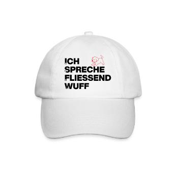 I SPEAK FLUENTLY WOOF, DOG POWER! DOGLOVER - Baseball Cap - white/white - Front