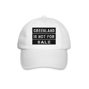 Greenland Is Not For Sale Shirt - Baseball Cap - white/white - Front